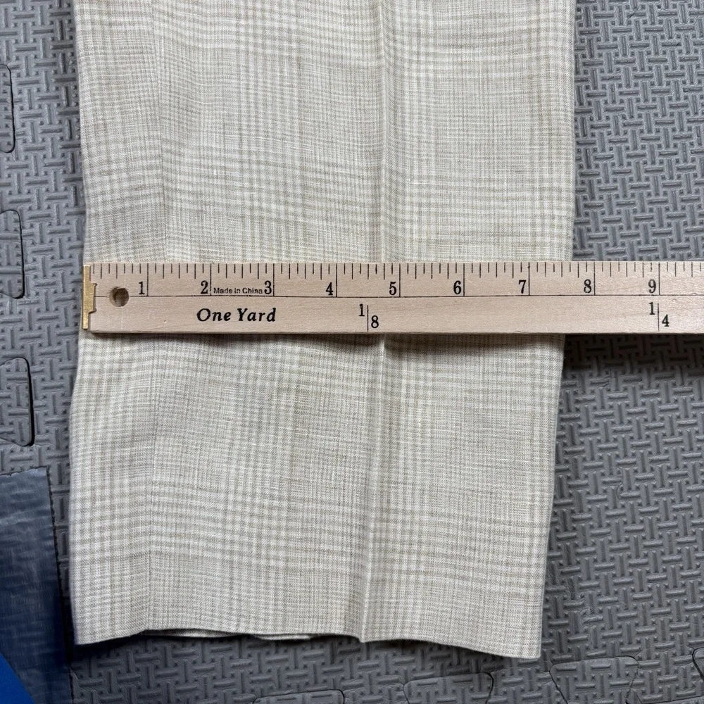 Suitsupply Soho Pure Linen Pants Men's 36x30 Cream Check Plaid TBM Italy EUC